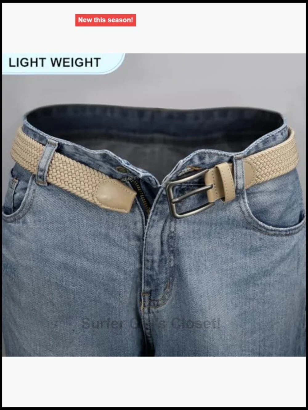 Elastic Woven Stretch Braided Belt for Men Casual Golf